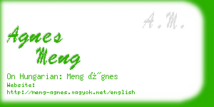 agnes meng business card